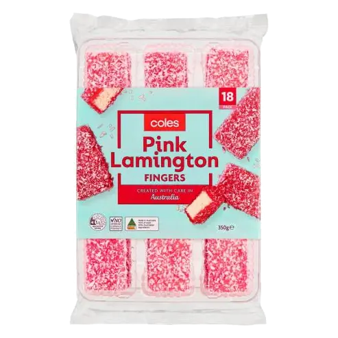 Pink Lamington Fingers 18 Pack