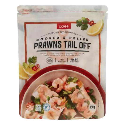 Prawns Cooked Peeled Tail Off