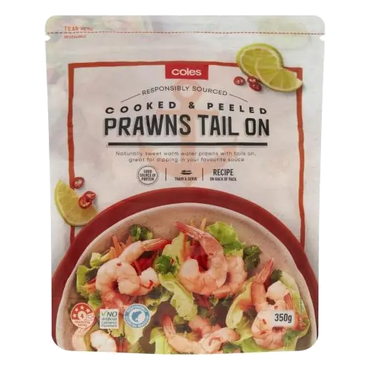 Prawns Cooked Peeled Tail On