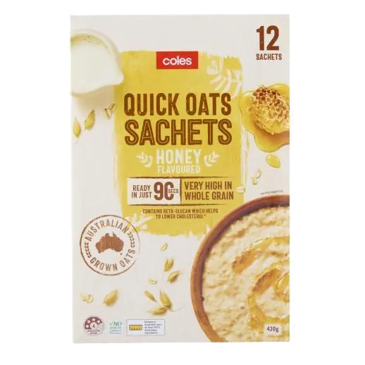 Quick Oats Honey Flavoured Sachets 12 Pack