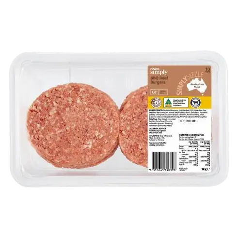 Beef BBQ Burgers 10 Pack