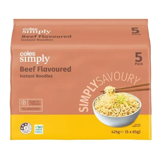 Beef Flavoured Instant Noodles 5x85g
