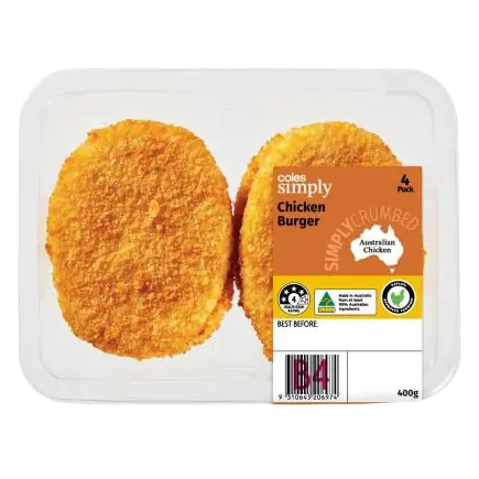 RSPCA Approved Chicken Burgers Plain Crumb