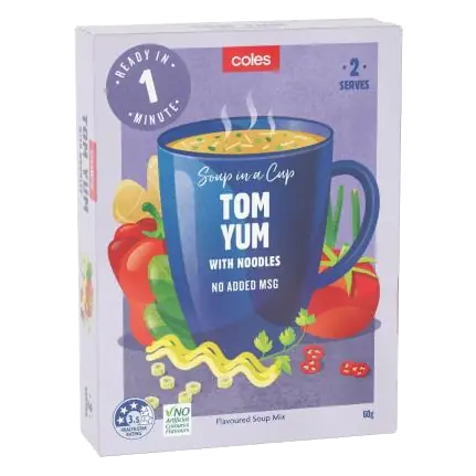 Tom Yum With Noodles Soup Serves 2