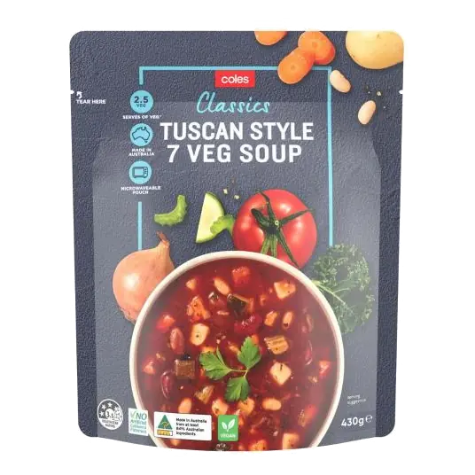 Tuscan Style 7 Veg Soup & 3 Bean Soup Pouch