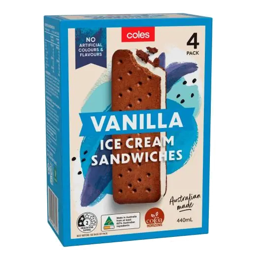 Vanilla Ice Cream Sandwich 4 Pack
