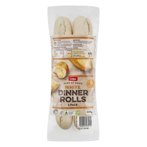 White Dinner Rolls 6 Pack