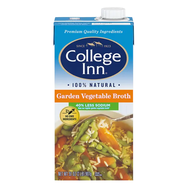 100% Natural 40% Less Sodium Garden Vegetable Broth