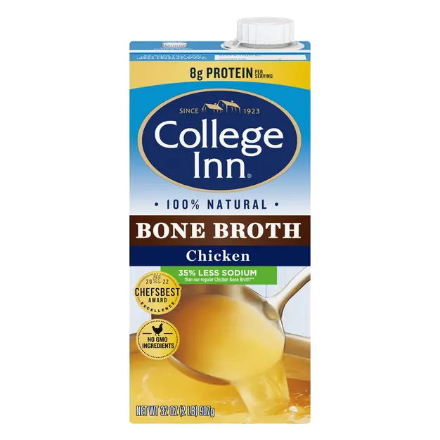100% Natural Gluten Free Less Sodium Chicken Bone Broth