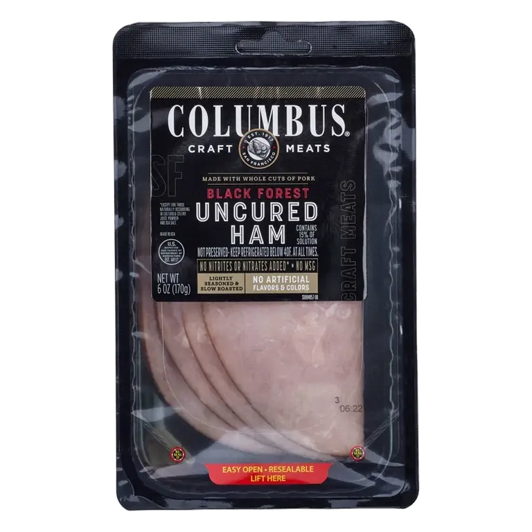 Columbus Black Forest Uncured Ham, 6oz