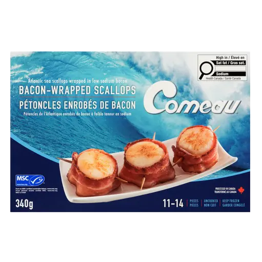 Frozen Bacon Wrapped Scallops 340 g