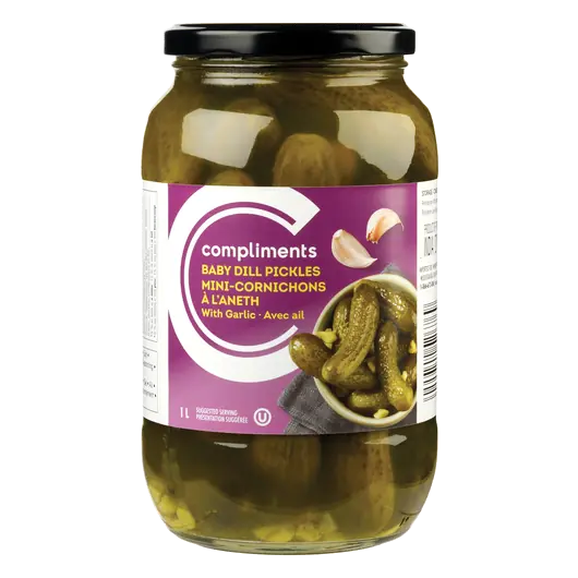 Baby Dill Pickles Garlic 1 L