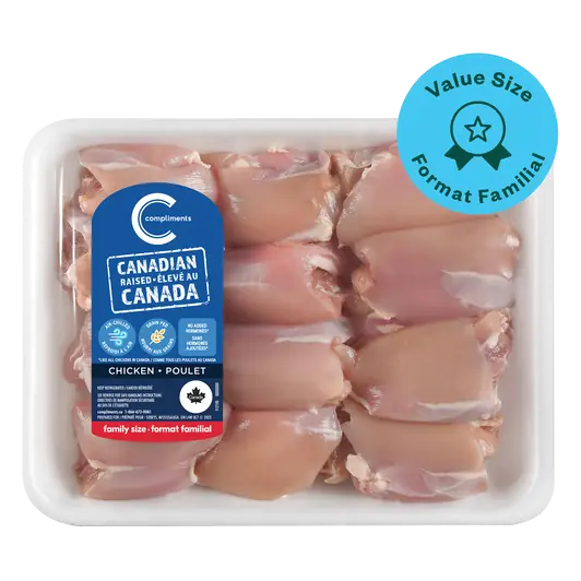 Compliments Chicken Thighs Boneless Skinless Value Size