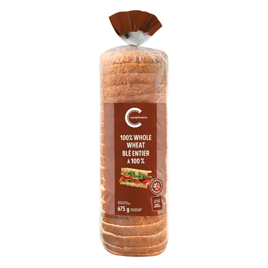 Bread 100% Whole Wheat 675 g