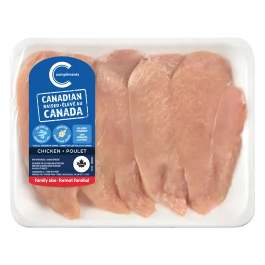 Chicken Breasts Thinly Sliced Boneless Skinless Value Pack 5 Pieces