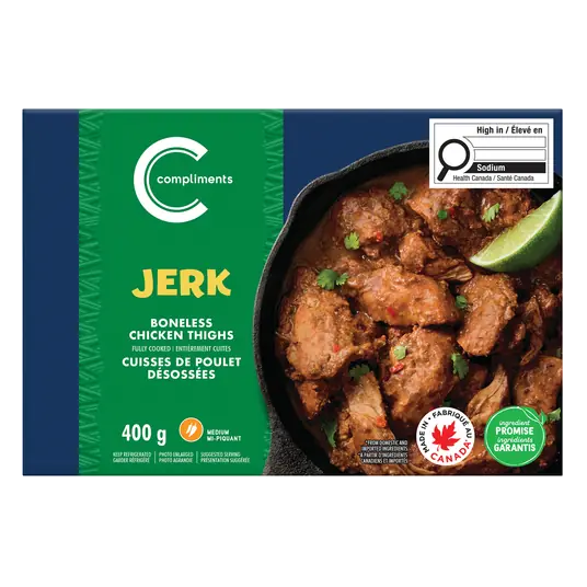 Chicken Thighs boneless Fully Cooked Jerk 400 g