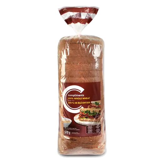 100% Whole Wheat Bread 570 g