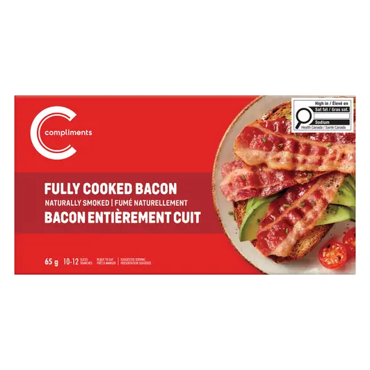 Bacon Fully Cooked Naturally Smoked 65 g