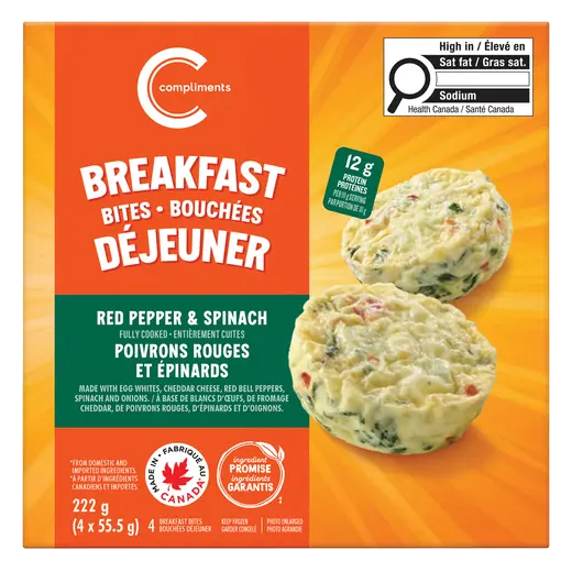 Breakfast Bites Red Pepper & Spinach Egg White 222 g (frozen)