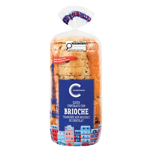 Brioche Sliced Loaf Chocolate Chip 500 g (frozen)