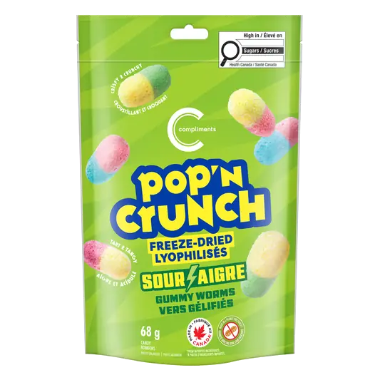 Candy Freeze Dried Sour Worm 68 g