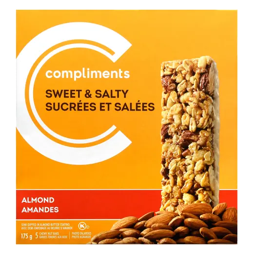Chewy Nut Bars Almond Sweet & Salty 175 g