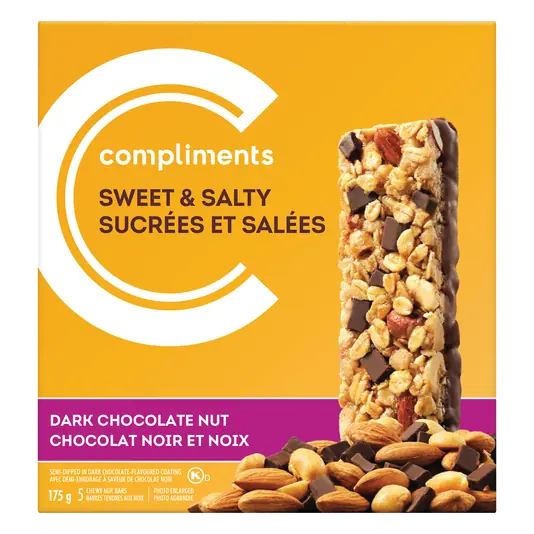 Chewy Nut Bars Sweet & Salty Dark Chocolate 175 g