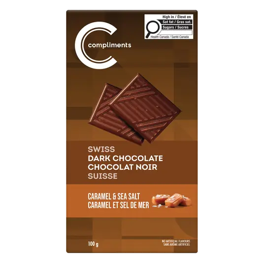 Chocolate Bar Swiss Dark Caramel & Sea Salt 100 g