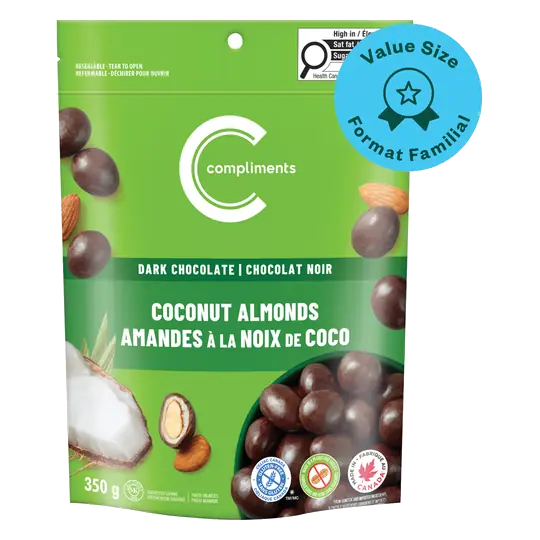 Dark Chocolate Covered Coconut Almonds 350 g
