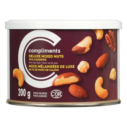 Deluxe Mixed Nuts 40% Cashews Roasted & Salted 200 g