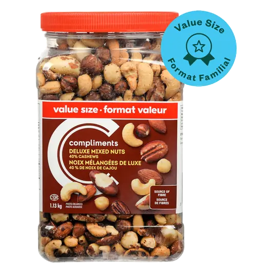 Deluxe Mixed Nuts 40% Cashews Value Size 1.13 kg