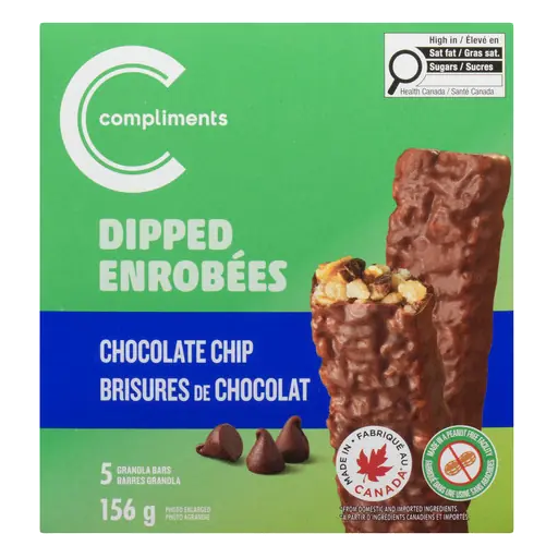 Dipped Granola Bars Chocolate Chip 156 g