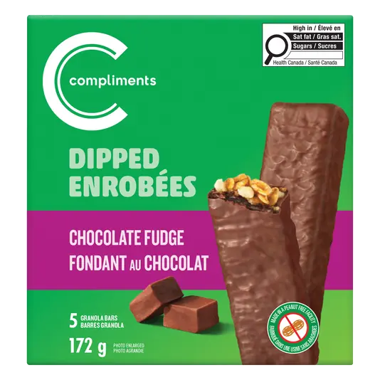 Dipped Granola Bars Chocolate Fudge 172 g