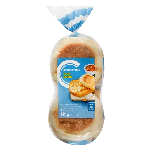 English Muffins Plain 6 Pack 342 g