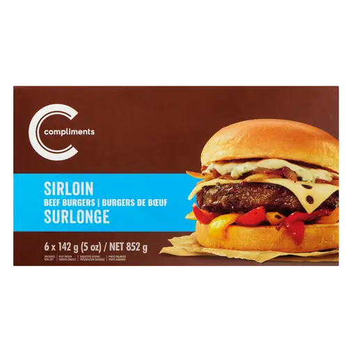 Frozen Beef Burgers Sirloin 6 x 142 g