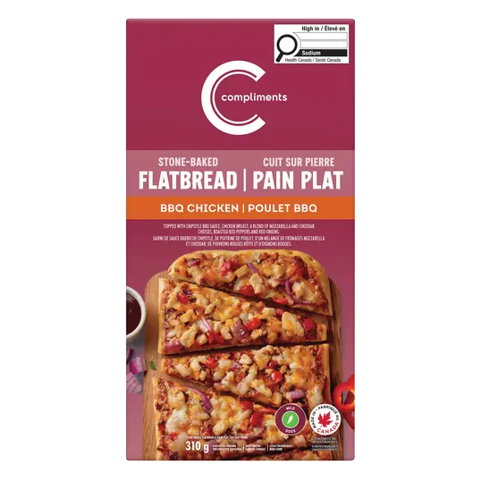 Frozen Flatbread Pizza Stone Baked BBQ Chicken 310 g