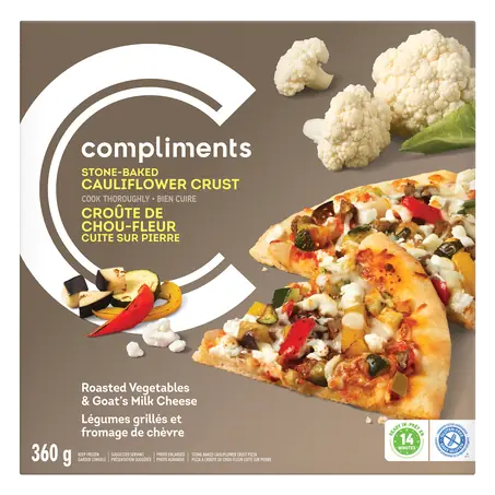 Frozen Stone-Baked Pizza Cauliflower Crust Roasted Vegetables & Goat's Milk Cheese 360 g
