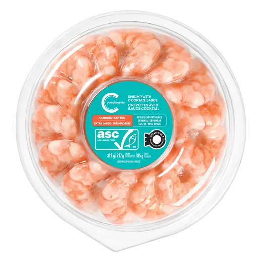 Frozen White Shrimp Ring With Sauce 312 g