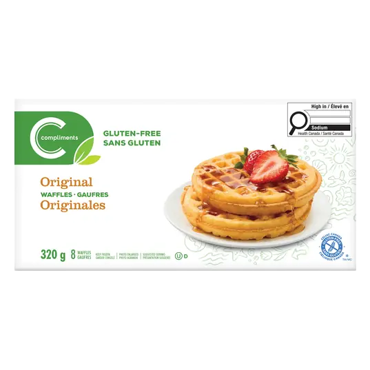 Gluten-Free Waffles Original 320 g (frozen)