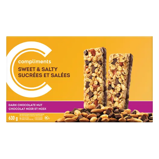Granola Bar Sweet & Salty Chewy Dark Chocolate Nut 630 g
