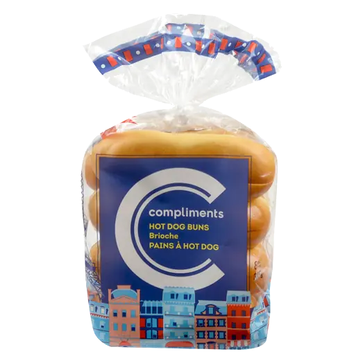 Hot Dog Buns Brioche 385 g (frozen)