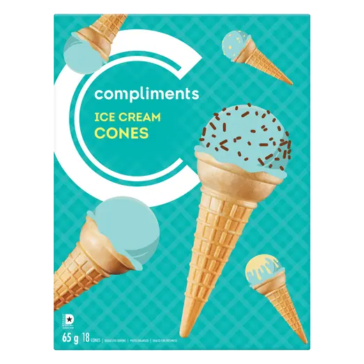 Ice Cream Cones 18 Pack 65 g