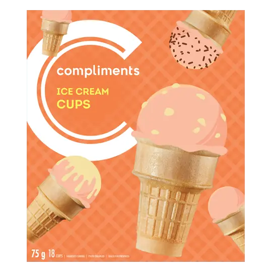 Ice Cream Cups 18 Pack 75 g