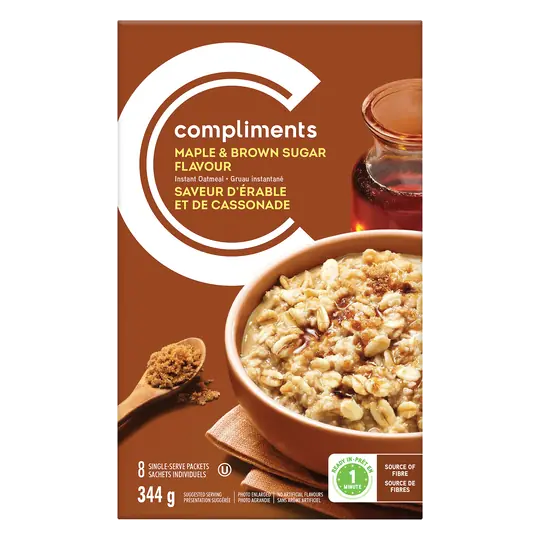Instant Oatmeal Maple & Brown Sugar Flavour 344 g