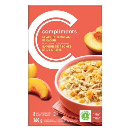 Instant Oatmeal Peaches & Cream Flavour 260 g