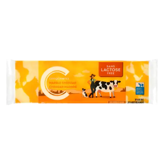 Lactose-Free Block Cheese Marble Cheddar 400 g