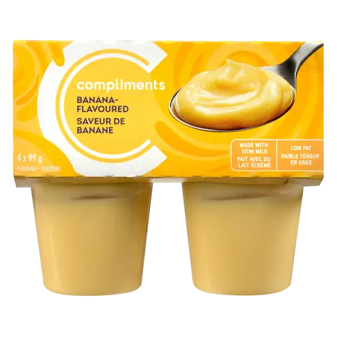 Low Fat Pudding Cups Banana 4 x 99 g