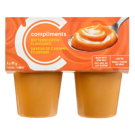 Low Fat Pudding Cups Butterscotch 4 x 99 g