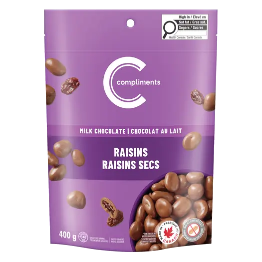 Milk Chocolate Covered Raisins 400 g