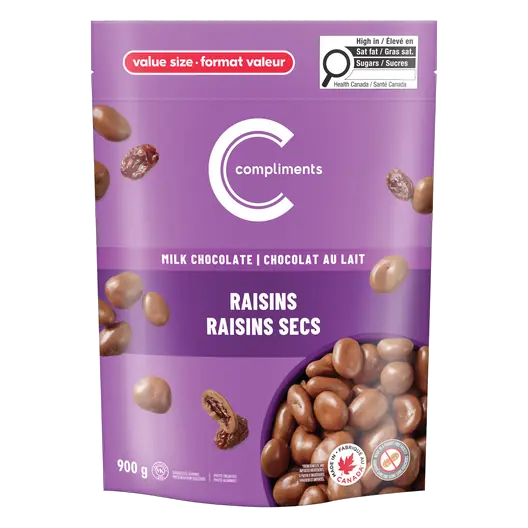Milk Chocolate Covered Raisins 900 g